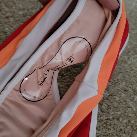 Cupshe Colorblock Bralette Bikini Medium Top Small Bottom - Picture 7 of 8